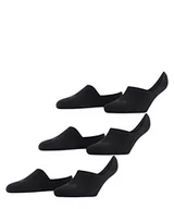 Skarpetki damskie - FALKE Kobiety Stopki Step High Cut 3-Pack W IN Zrównoważona Bawełna niewidoczne jednokolorowe 3 Pak, Czarny (Black 3000), 41-42 - miniaturka - grafika 1