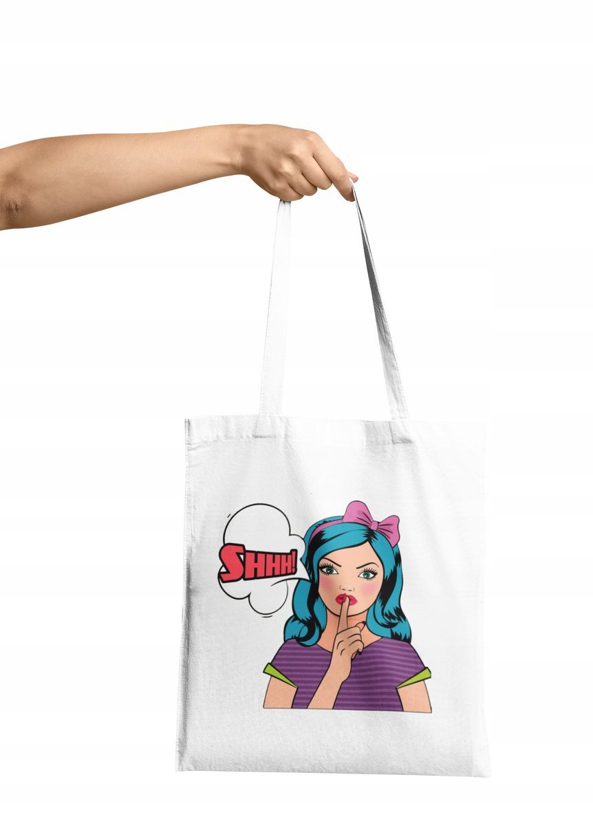 Torba Shopper Materiałowa Na Ramię Woman Pop Art Komiks Prezent Wybór Duży