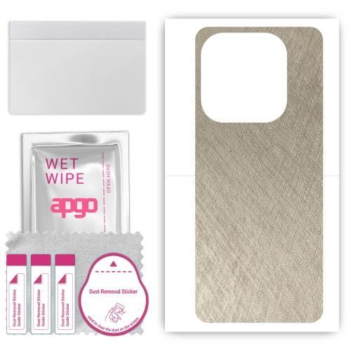 folia naklejka skórka strukturalna na TYŁ do Tecno Spark 20 Pro - Tytan Srebrny - apgo SKINS