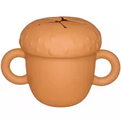 Kubki dla dzieci - MYROYS, Silikonowy kubeczek na przekąski Brązowy - miniaturka - grafika 1