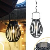 Lampy ogrodowe - LUCOZA Wisząca Lampa Solarna Ogrodowa Metalowa z Łańcuchem IP44 Retro - miniaturka - grafika 1