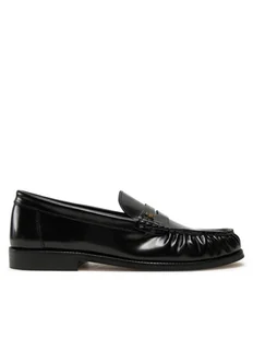 Tommy Hilfiger Mokasyny Loafer Abrasivato Leather FW0FW08617 Czarny - Mokasyny damskie - miniaturka - grafika 1