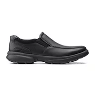 Klapki i japonki męskie - Clarks Męskie klapki Bradley Step Slipper, Blk Tumbled Lea, 42 EU, Blk Tumbled Lea, 42 EU Weit - miniaturka - grafika 1