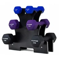 Stojaki na hantle i obciążenia - Zestaw hantelek fitness Sapphire SG-215 12kg na stojaku - miniaturka - grafika 1