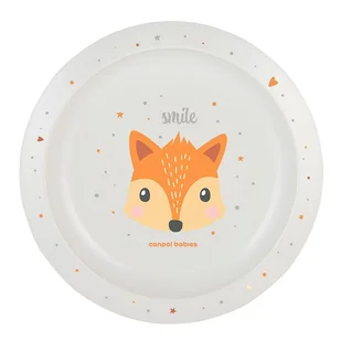 Canpol Babies Talerzyk Plastikowy Cute Animals 9m+ Rudy Lis - Miseczki i talerzyki dla dzieci - miniaturka - grafika 1