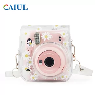 Polaroid mini12/11/9/8/40 przezroczysta torba na aparat Daisy Torba do przechowywania aparatu z PVC Fotografia torba ochronna - Paski, szelki, uprzęże foto - miniaturka - grafika 1