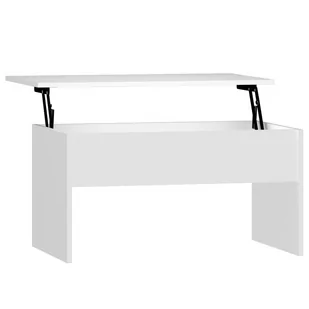 Lumarko Stolik kawowy, biały, 80x50,5x41,5 cm, materiał drewnopochodny - Ławy i stoliki kawowe - miniaturka - grafika 3