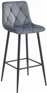 Ciemnoszary hoker tapicerowany welurem H4-E64 - Taborety i hokery - miniaturka - grafika 1