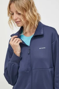 Columbia bluza sportowa Boundless Trek kolor granatowy z kapturem gładka 2073084 - Bluzy damskie - miniaturka - grafika 1