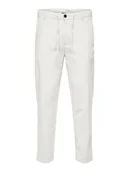 Spodnie męskie - pantaloni uomo selected 16087636 slimtape brody cloud dancer - miniaturka - grafika 1