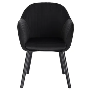 Bukkitbow - aksamitne krzesło do jadalni - z solidnymi drewnianymi nogami - ergonomiczna konstrukcja - wysokość siedziska: 44 cm - ciemnoszare - Krzesła - miniaturka - grafika 1