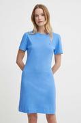 Sukienki - Tommy Hilfiger sukienka bawełniana kolor niebieski mini rozkloszowana WW0WW42721 - miniaturka - grafika 1
