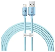 Kable USB - Baseus Crystal Shine USB-A do Lightning 2.4A, 1.2m niebieski - miniaturka - grafika 1