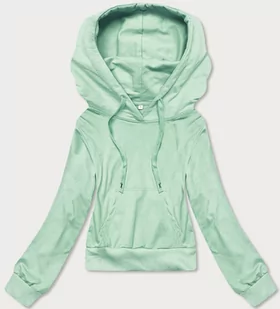 KRÓTKA BLUZA DRESOWA Z KAPTUREM PISTACJOWA (8B939-39) - J.STYLE - Bluzy damskie - miniaturka - grafika 1