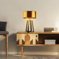 Lampy stojące - Czarna lampa stołowa do salonu w stylu loftowym THOR MIRROR - miniaturka - grafika 1