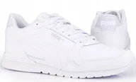 Buty sportowe męskie - Buty Puma Męskie Skóra Białe Lekkie St Runner V3 L 384855 20 R. 44 - miniaturka - grafika 1