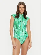 Stroje kąpielowe - Seafolly Strój kąpielowy Secret Garden 60276-220 Zielony - miniaturka - grafika 1
