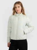 Kurtki damskie - 4F Kurtka puchowa z wypełnieniem syntetycznym damska - miętowa M - miniaturka - grafika 1