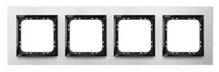 Ospel Impresja szczotkowane aluminium ramka R-4YAC/62/25 R-4YAC/62/25 - Klawisze i ramki - miniaturka - grafika 1