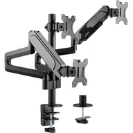 Akcesoria na biurko - GEMBIRD Biurkowe ramię na 3 monitory - regulowane 17-32inch obciążenie do 7kg - miniaturka - grafika 1