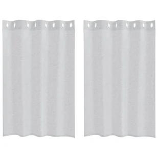 vidaXL Zasłony z zasłonami 2 pcs Jasny szary 140 x 140 cm Poliester - Zasłony vidaXL Zasłony z zasłonami 2 pcs Jasny szary 140 x 140 cm Poliester - Zasłony - miniaturka - grafika 1