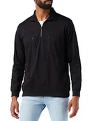 Koszulki męskie - G-STAR RAW Męski T-shirt Tweeter Half Zip Ls, Black (Dk Black C673-6484), S - miniaturka - grafika 1