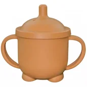 Kubki dla dzieci - MYROYS, Silikonowy kubeczek niekapek Brązowy - miniaturka - grafika 1