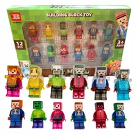 Figurki dla dzieci - Zestaw Figurek My World Minecraft Figurki Zombie Postacie 12 szt. - miniaturka - grafika 1