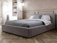 Łóżka - Łóżko tapicerowane z pojemnikiem 160x200 szare PRO line 19 Soro 90 - miniaturka - grafika 1