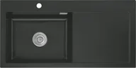 Zlewozmywaki - SystemCeram MERA 100SL | komora LEWA | NIGRA 87 (czarny mat) (50650187) - miniaturka - grafika 1