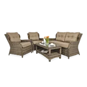 Meble ogrodowe - Focus Garden Meble technorattanowe GARDEN Trivento Brown - miniaturka - grafika 1