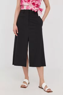 Spódnice - Victoria Beckham Victoria Beckham spódnica wełniana kolor czarny midi rozkloszowana - grafika 1