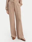 Spodnie damskie - Guess Spodnie materiałowe W6GB07 W1781 Beżowy Regular Fit - miniaturka - grafika 1