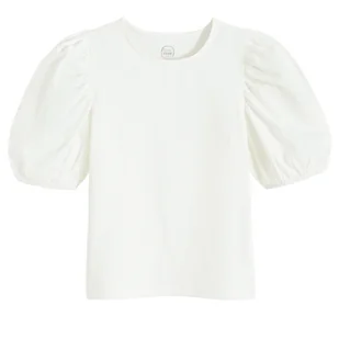 Cool Club, Bluzka dziewczęca z krótkim rękawem, biała - Bluzki dla dziewczynek - miniaturka - grafika 1