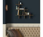 Półki do salonu - Półka ścienna JUKE 80x81,8 cm brązowa - miniaturka - grafika 1