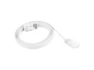 Lanberg PATCHCORD KAT.5E PŁASKI 5M biały fluke passed PCUF5-10CC-0500-W - Patchcordy - miniaturka - grafika 1