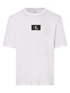 Piżamy męskie - Calvin Klein - Męska koszulka od piżamy, biały - grafika 1