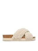 Klapki i japonki damskie - DeeZee Klapki MXCR-211 Écru - miniaturka - grafika 1