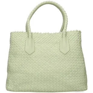 Melvin & Hamilton Ręcznie pleciona skórzana torba Kimberly 1, zielony - Torebki damskie - miniaturka - grafika 1