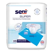 Bielizna lecznicza - Pieluchomajtki Super SENI rozmiar 0 XS 10szt. Refundacja NFZ - miniaturka - grafika 1
