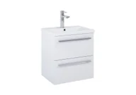 Szafki łazienkowe - Szafka łazienkowa z umywalką Roca Kwadro Plus 50 cm biały połysk A852449806 - miniaturka - grafika 1