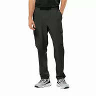 Spodnie sportowe męskie - Męskie spodnie turystyczne Jack Wolfskin WANDERMOOD PANTS M granite black - 46 - miniaturka - grafika 1