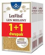 Suplementy naturalne - OLEOFARM LenVitol len mielony dwupak 200+200g - miniaturka - grafika 1