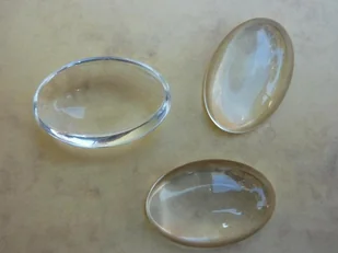 [02630b] Kaboszon szklany owalny 40*30 gat.II 2szt - Półfabrykaty do biżuterii - miniaturka - grafika 1