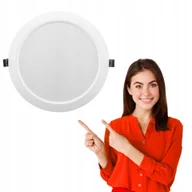 Oprawy, klosze i abażury - Oprawa Led Dona okrągła Podtynk białe neutraln 20W Plafon lampa sufitowa le - miniaturka - grafika 1