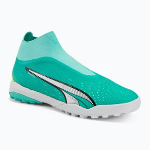 Buty piłkarskie męskie PUMA Ultra Match+ LL TT electric peppermint/puma white/fast yellow - Piłka nożna - miniaturka - grafika 1