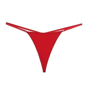 Stringi gładkie regulowane - Czerwony L - Majtki damskie - miniaturka - grafika 1