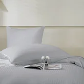 Pościel - Jasno Szara Pościel Adamaszek Bawełniany 160x200cm + 2 poszewki 70x80cm - miniaturka - grafika 1