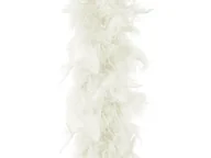 Dodatki do strojów karnawałowych - Boa z piór - białe - 190 cm - miniaturka - grafika 1