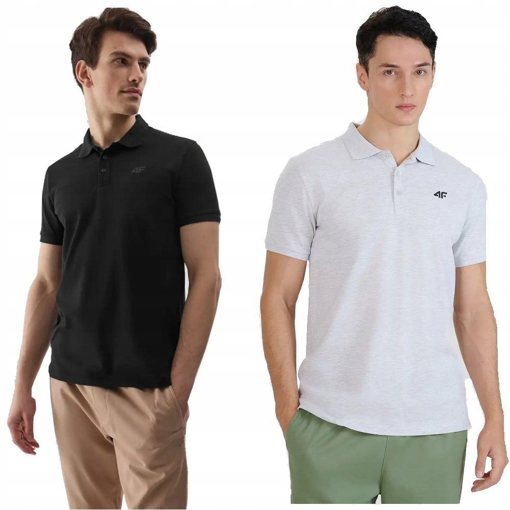 Męski komplet koszulek polo 2-pak 4F PTSM366 20S+27M XL